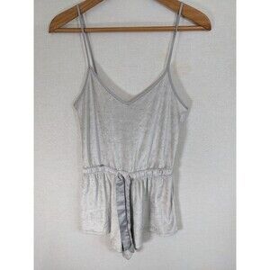 Victoria's Secret Romper Crushed Grey Velvet Sleepwear Women's Size XS